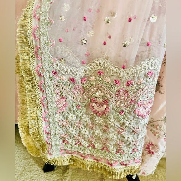 FAIZA SAQLAIN PAKISTANI LUXURY DESIGNER PARTY DRESS - Picture 11 of 15